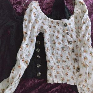 Long sleeve off the shoulder